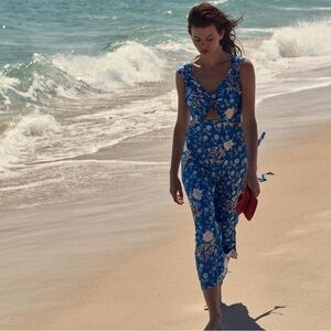 Doen Amoretta Dress Hollyhocks  Small